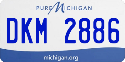 MI license plate DKM2886