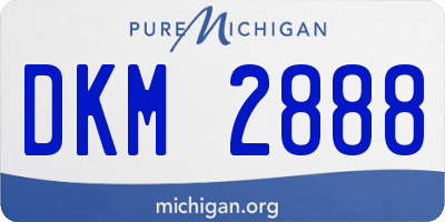 MI license plate DKM2888
