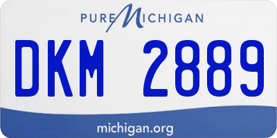 MI license plate DKM2889
