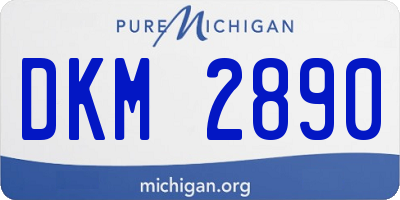 MI license plate DKM2890