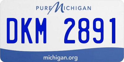 MI license plate DKM2891