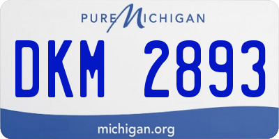 MI license plate DKM2893