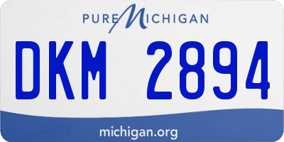 MI license plate DKM2894