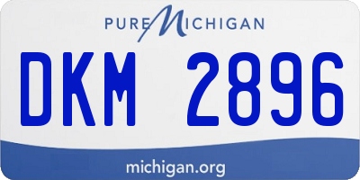 MI license plate DKM2896