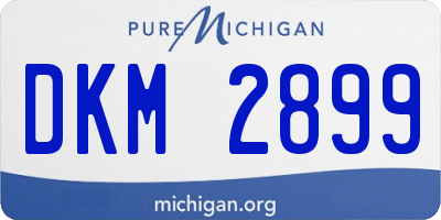 MI license plate DKM2899