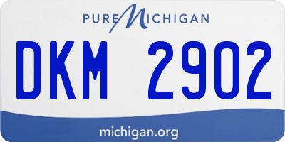 MI license plate DKM2902