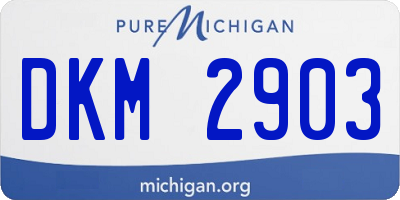 MI license plate DKM2903