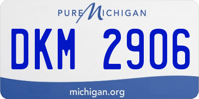 MI license plate DKM2906