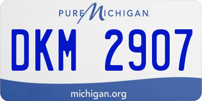MI license plate DKM2907