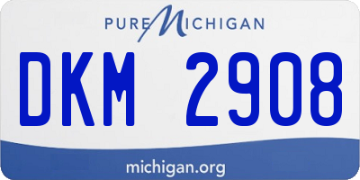 MI license plate DKM2908