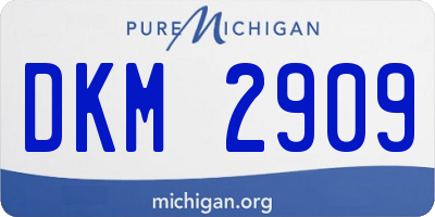 MI license plate DKM2909