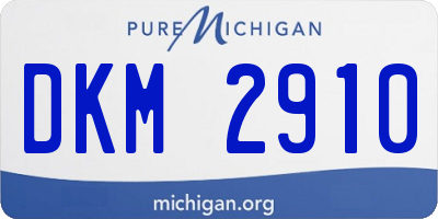 MI license plate DKM2910