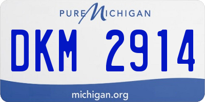 MI license plate DKM2914