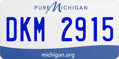 MI license plate DKM2915