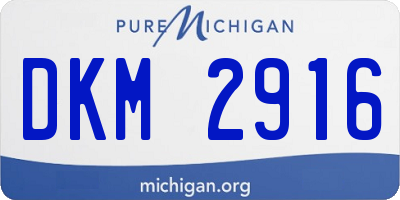 MI license plate DKM2916