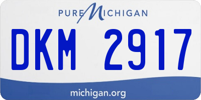 MI license plate DKM2917