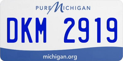MI license plate DKM2919