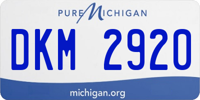 MI license plate DKM2920
