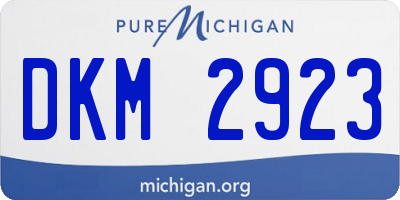 MI license plate DKM2923