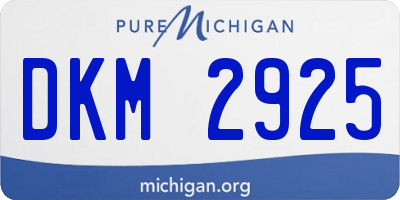 MI license plate DKM2925