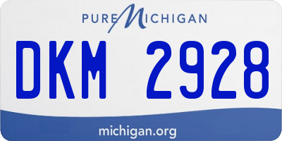 MI license plate DKM2928