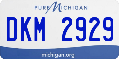 MI license plate DKM2929