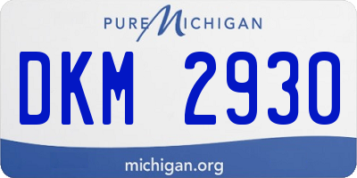 MI license plate DKM2930