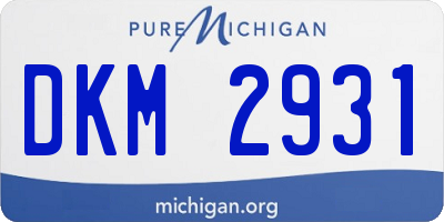 MI license plate DKM2931