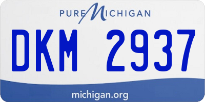 MI license plate DKM2937