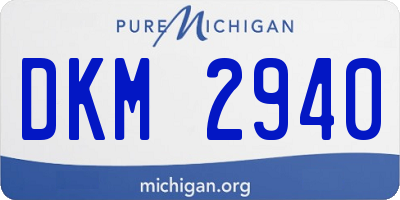 MI license plate DKM2940