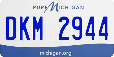 MI license plate DKM2944