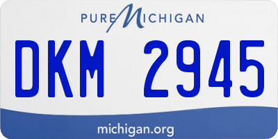 MI license plate DKM2945