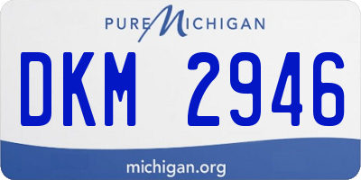 MI license plate DKM2946