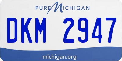 MI license plate DKM2947