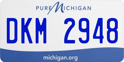 MI license plate DKM2948