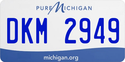 MI license plate DKM2949