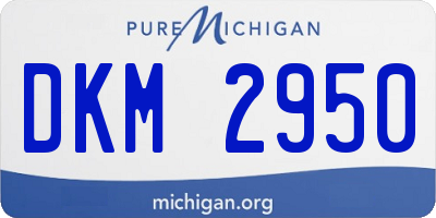 MI license plate DKM2950
