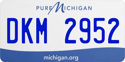 MI license plate DKM2952