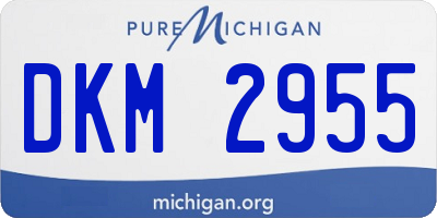 MI license plate DKM2955