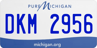 MI license plate DKM2956