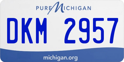 MI license plate DKM2957