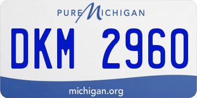 MI license plate DKM2960