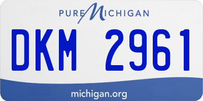 MI license plate DKM2961