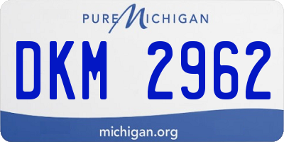 MI license plate DKM2962