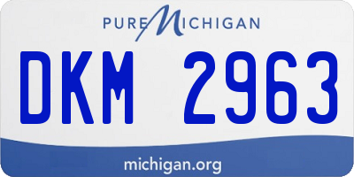 MI license plate DKM2963
