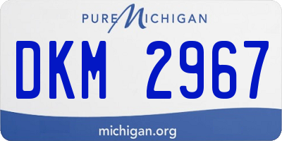 MI license plate DKM2967
