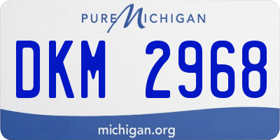 MI license plate DKM2968