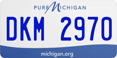 MI license plate DKM2970