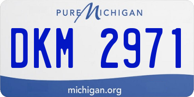MI license plate DKM2971