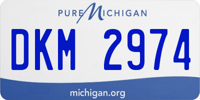 MI license plate DKM2974